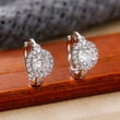Micro-inlaid zircon and full diamond earrings, copper and gold personalized INS style all-match earrings fashion jewelry