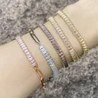 European and American jewelry retro light luxury half-spliced chain zircon bracelet fashion hip-hop geometric bracelet brg38