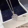 Japanese and Korean style simple flower versatile clavicle chain with diamonds for women small fresh pendant necklace factory direct sales