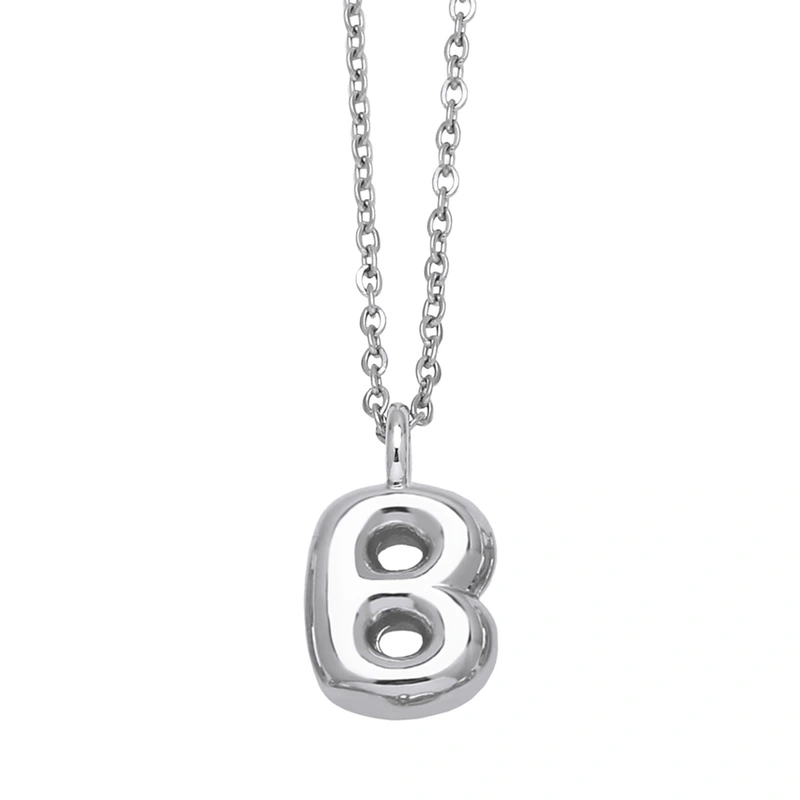 European and American hot-selling jewelry 26 English letters pendant necklace hip-hop smooth gold-plated clavicle chain nkp13