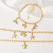 AS jewelry ocean style starfish pendant bracelet copper gold-plated bracelet bra79 bracelet