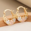 Korean style small fresh forest earrings for women three-color oil painting frosted small flower accessories lady gentle style earrings