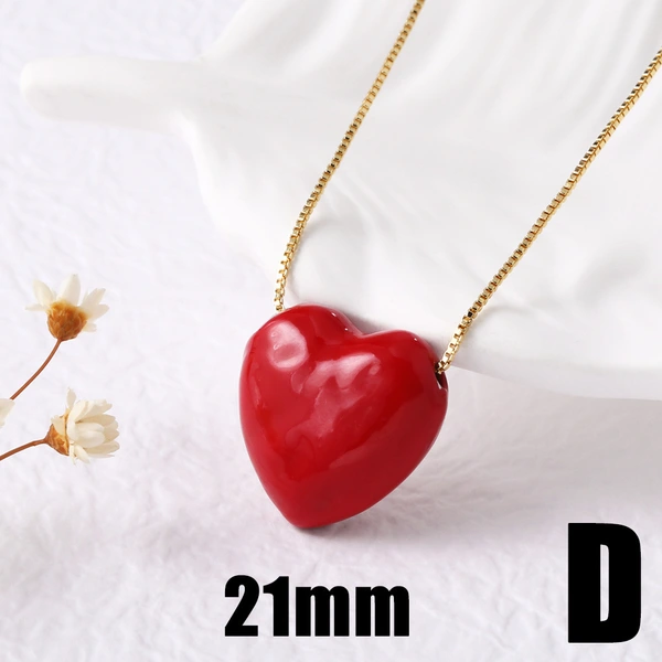 AS jewelry hot selling red heart shaped pendant necklace clavicle chain nkb216 necklace