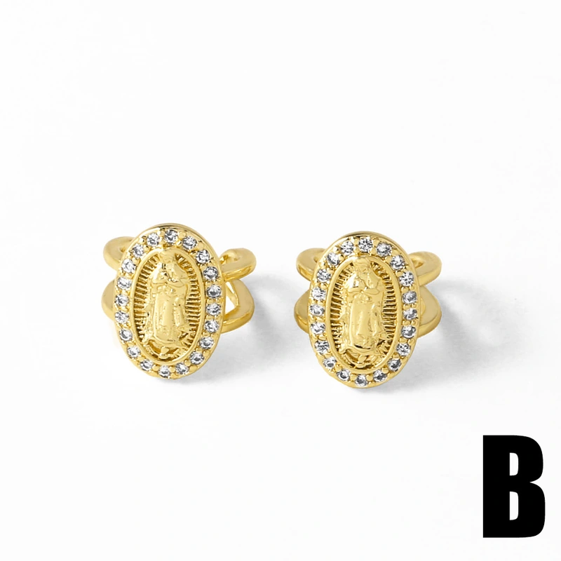 AS jewelry European and American love Virgin Mary earrings no ear piercing ear clip ers01 earrings