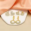 AS jewelry love heart earrings female high-grade copper plated real gold earrings earrings ert03