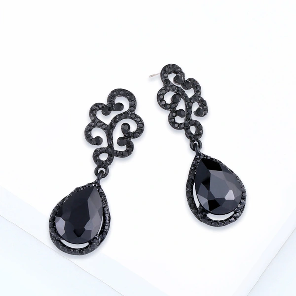 AS jewelry inlaid crystal water drop bridal earrings female simple fashion earring accessories erj07