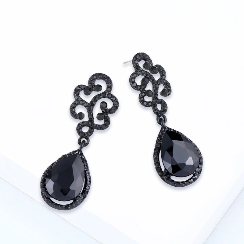 AS jewelry inlaid crystal water drop bridal earrings female simple fashion earring accessories erj07