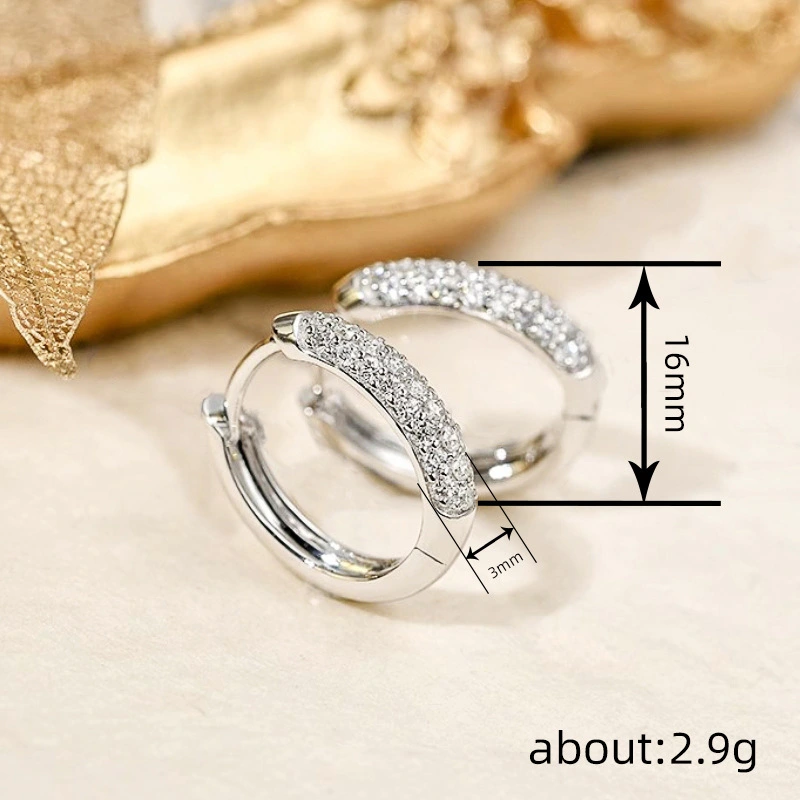 Hot selling daily attendance earrings for women, shiny style, billing ear clips, high-end style, popular style