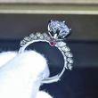 Live broadcast temperament ring supply wholesale temperament imitation moissanite ring high-end ring