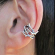 Cold style hollow thorn ear clip ring European and American punk style set without ear holes unique jewelry