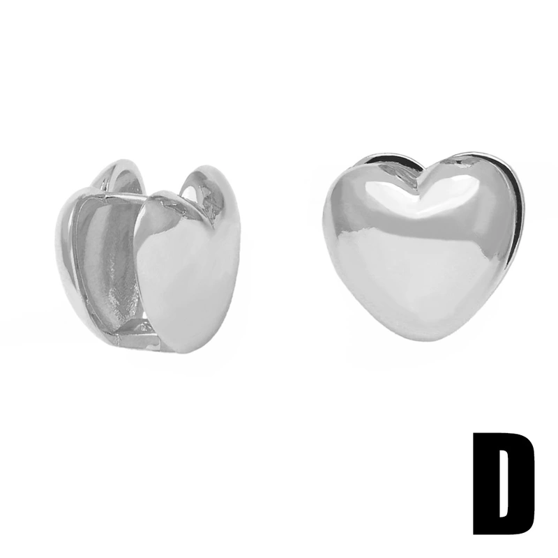 Fashion heart earrings for women niche design oval gold-plated earrings wholesale erv20