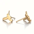  Mini simple animal earrings, metallic small bird earrings, fashionable and high-end hummingbird female earrings