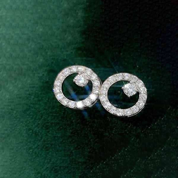 Korean star same style earrings geometric circle small simple temperament earrings network celebrity all-match style