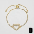 AS jewelry European and American micro-inlaid zircon cross bracelet love heart gold-plated bracelet female brc73