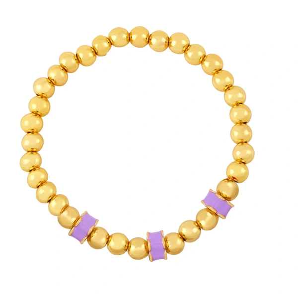 Clearance European and American jewelry handmade beaded flower stitching elastic bracelet niche round bead bracelet bre87