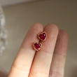 Live hot selling sweetheart earrings for women, heart-shaped sweet earrings for daily wear, exquisite zircon jewelry