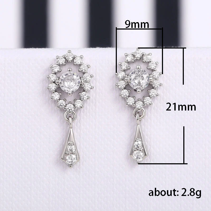 Autumn and winter new French niche earrings temperament gentle wind tassel zircon earrings niche high-end earrings