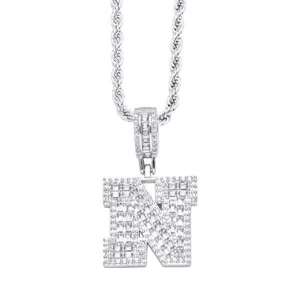 Clearance jewelry hot sale square 26 English letters pendant gold-plated necklace clavicle chain female nkb369