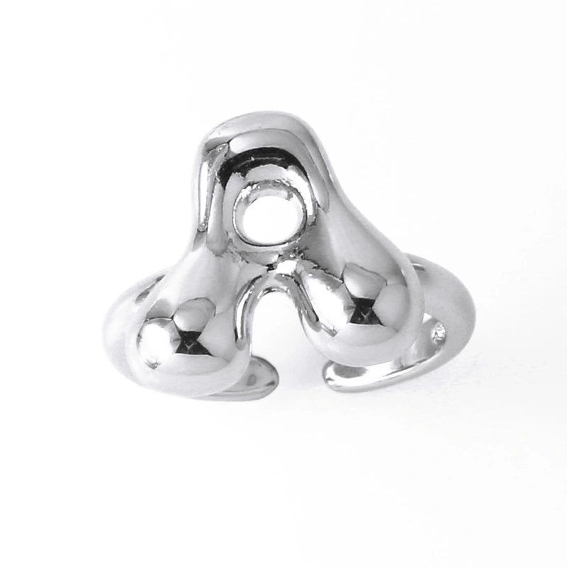 AS jewelry European and American hot selling 26 English letters ring female copper plated 18k gold open ring rih05