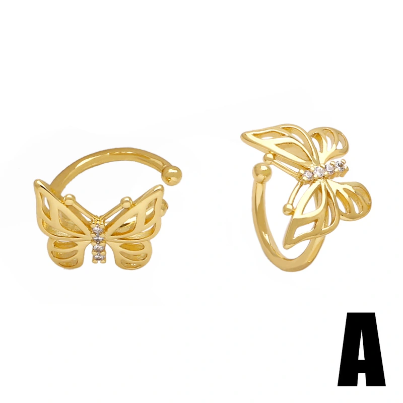 No pierced earrings European and American fashion inlaid zircon gold-plated butterfly ear bone clip earrings for women era022