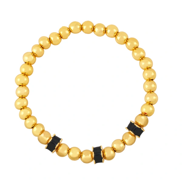 Clearance European and American jewelry handmade beaded flower stitching elastic bracelet niche round bead bracelet bre87