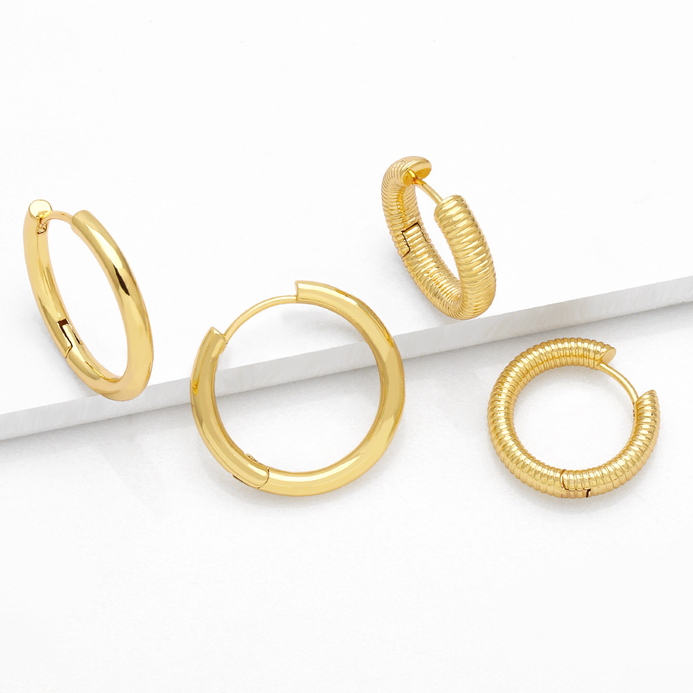 Clearance jewelry simple round earrings European and American hot style geometric retro earrings erv93