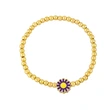 Clearance European and American style gold beaded simple colorful daisy bracelet handmade bre85