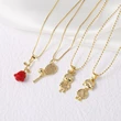Jewelry Europe and America hot selling boy and girl rose pendant necklace clavicle chain nkn22 necklace
