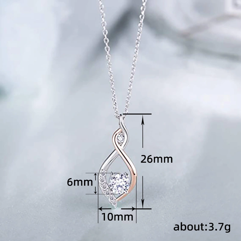 Simple and smart girlfriends and sisters clavicle necklace tender as water 2023 new style light luxury two-color necklace