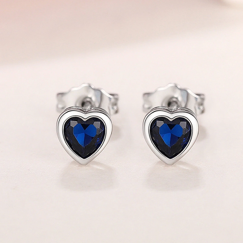 Cao factory wholesale attendance colorful love earrings exquisite small sweet peach heart design fashionable daily style