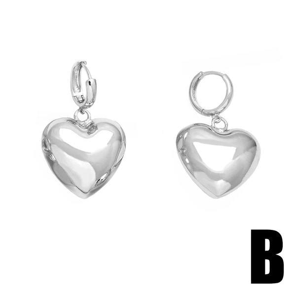 Hot selling simple heart-shaped pendant earrings niche design high-end love earrings ery68