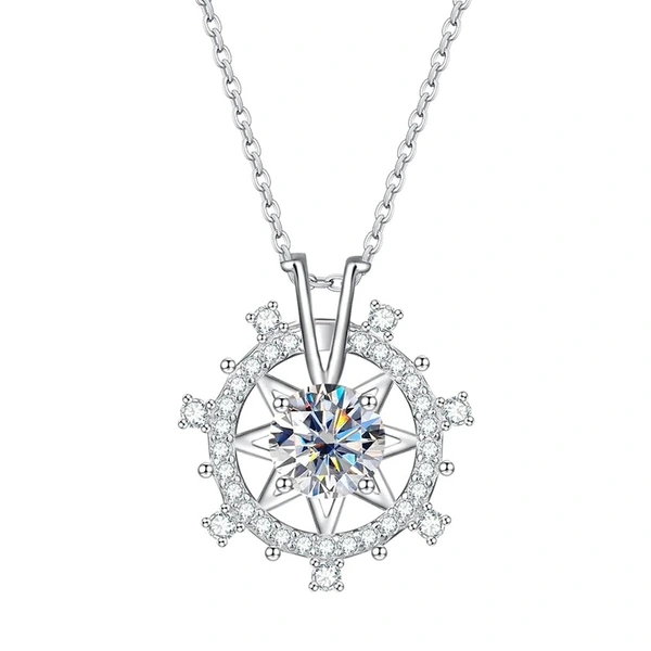  European and Korean creative star snowflake necklace for women, shiny design, exquisite jewelry, internet celebrity style jewelry