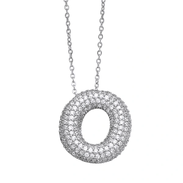 New hot selling 26 letters pendant necklace female hip hop inlaid with zircon gold-plated clavicle chain nkp22