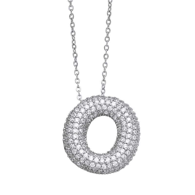 New hot selling 26 letters pendant necklace female hip hop inlaid with zircon gold-plated clavicle chain nkp22