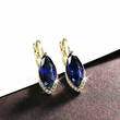  Temperamental design earrings inlaid with marquise-shaped glass earrings, best-selling fashion all-match earrings