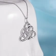 European and American fashion simple triangle necklace heart-shaped peach heart jewelry popular Chinese knot necklace