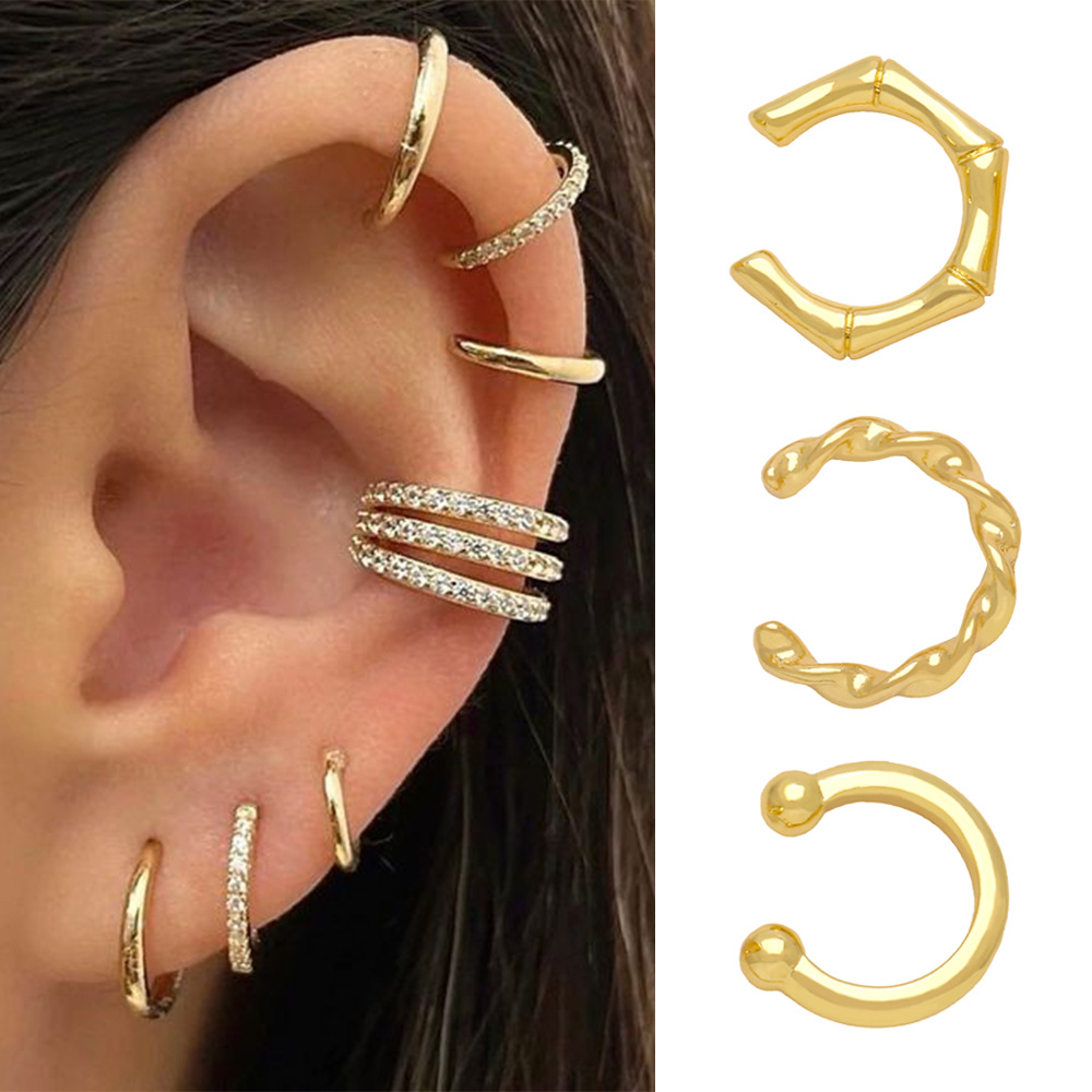 European and American jewelry personality non-pierced ear clip simple and fashionable all-match geometric irregular ear bone clip err94
