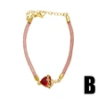 AS jewelry Europe and the United States hot selling Valentine's Day love heart pendant copper plated real gold hand jewelry bracelet female bre24