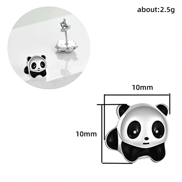 Cartoon cute national treasure panda earrings panda new trend style personality earrings souvenir gift
