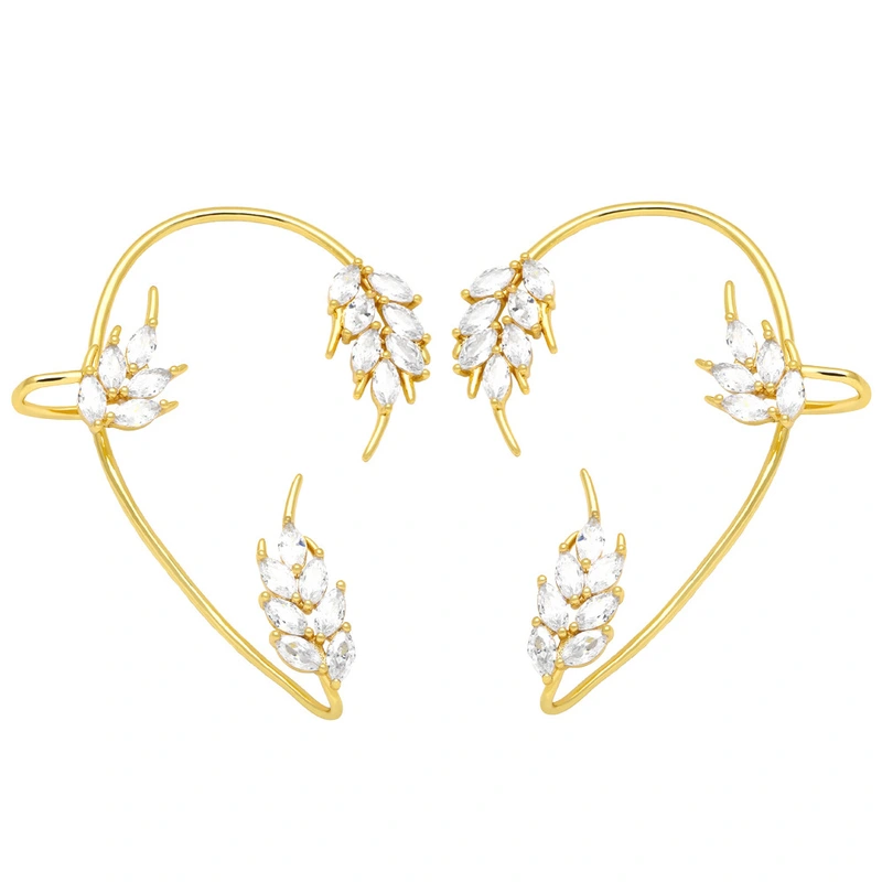 Clearance light luxury flower ear hook super fairy high-end integrated earrings female no ear piercing ear clip earrings era113