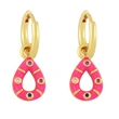 Clearance teardrop-shaped oil-drop zircon earrings simple and versatile candy-colored earrings sweet earrings for women erx98