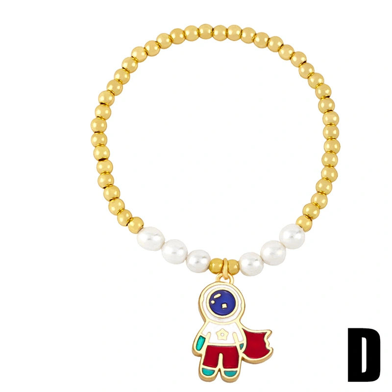 Clearance astronaut couple bracelet Valentine's Day gift European and American color drop oil astronaut couple bracelet bre98