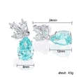 Live broadcast of new earrings light blue pear-shaped teardrop earrings noble and elegant ladies' colored gemstone earrings