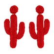 Clearance sale hot selling rice bead earrings personality Bohemian cactus sewn rice bead earrings err16