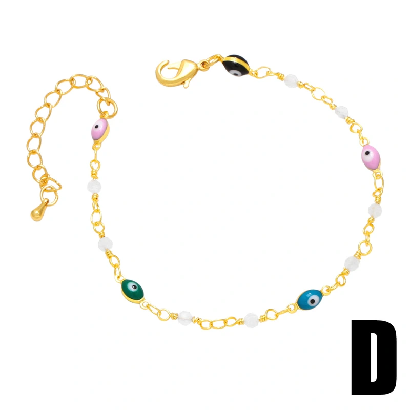 European and American hot-selling devil's eye bracelet bohemian style flower pearl splicing eye bracelet brj60