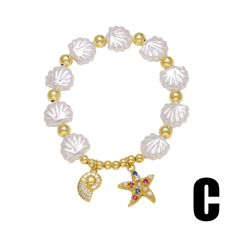 AS European and American new fashion high-end shell ocean style turtle love pendant bracelet female brh95