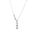 Korean version of the Big Dipper necklace for women, micro-inlaid zircon and five-pointed star clavicle necklace, elegant necklace