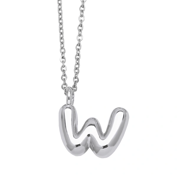 European and American hot-selling jewelry 26 English letters pendant necklace hip-hop smooth gold-plated clavicle chain nkp13