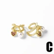 AS jewelry new hot-selling style fruit cherry ear bone clip copper plated 18k gold earrings ear clip era302