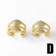 Jewelry hot sale irregular earrings for women gold-plated zircon C-shaped ear bone clip earrings era143